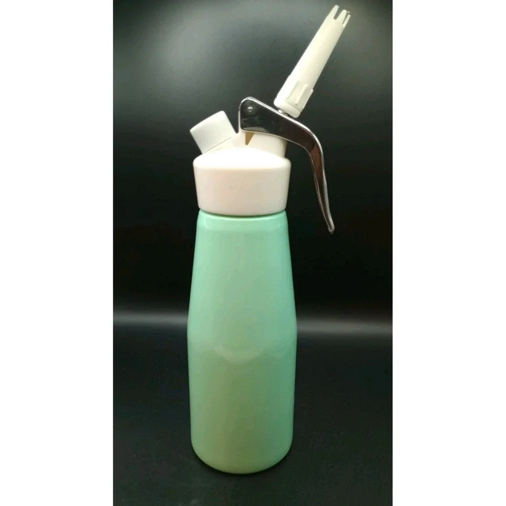 Vintage Isi Flip Glass Cream Whipper 500 ml Austria Aqua